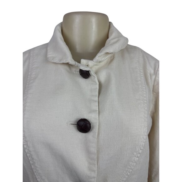J.Crew Womens Ivory Corduroy Jacket Size 8 - Picture 4 of 7
